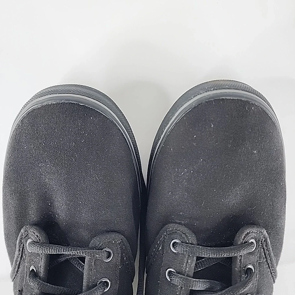 Vans Atwood Deluxe Sneakers Women's 10 Black On Black Low‎ Top Lace Up Skater